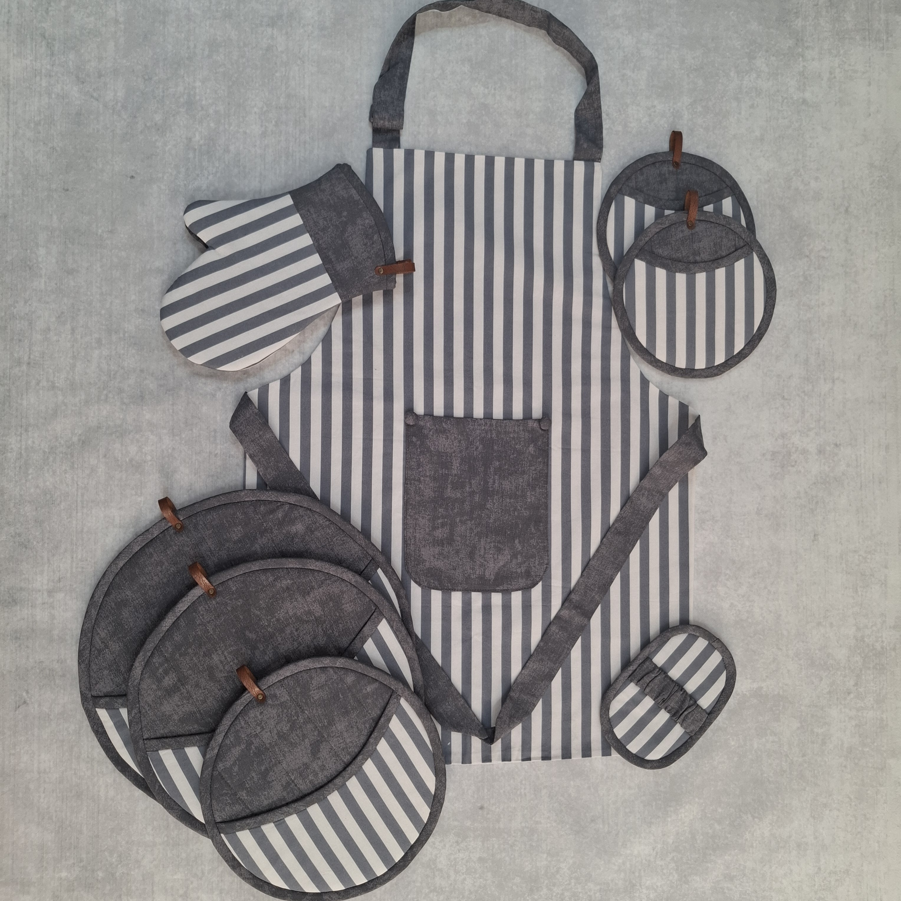 سرویس آشپزخانه پارچه ای(نه تکه) کتان نخ